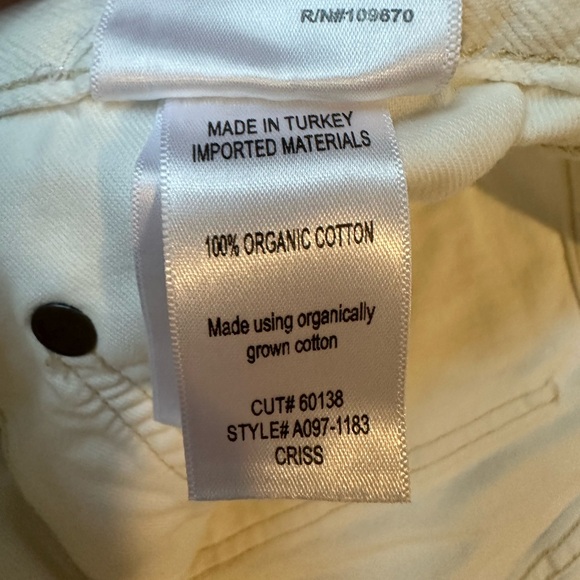 Agolde Criss Cross Straight Leg Jeans In Milkshake Size 27 - Picture 5 of 7